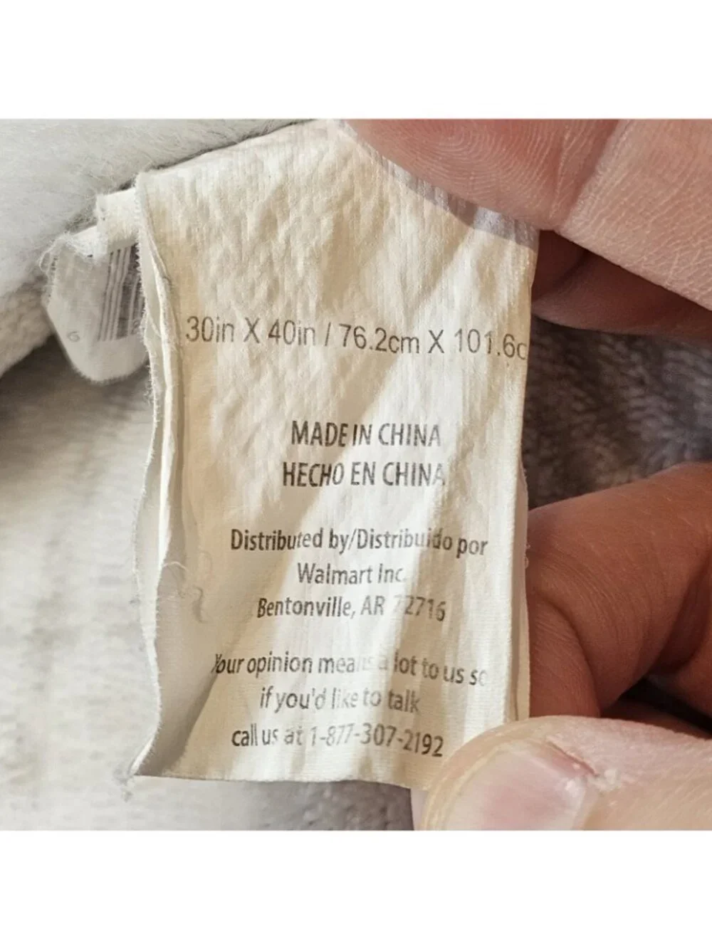 Parents Choice Baby Blanket Plaid White Cream Gray Tan Beige 30x40‎ Walmart